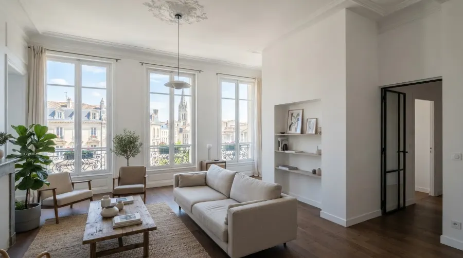 Appartement bordelais rénové avec nouvelles cloisons