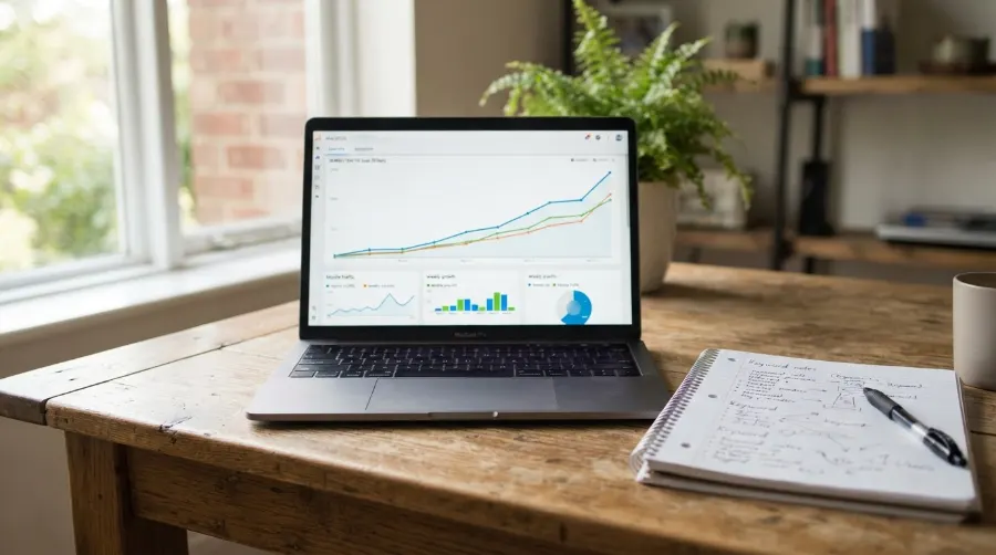 Courbes de trafic en hausse, résultats SEO mesurés