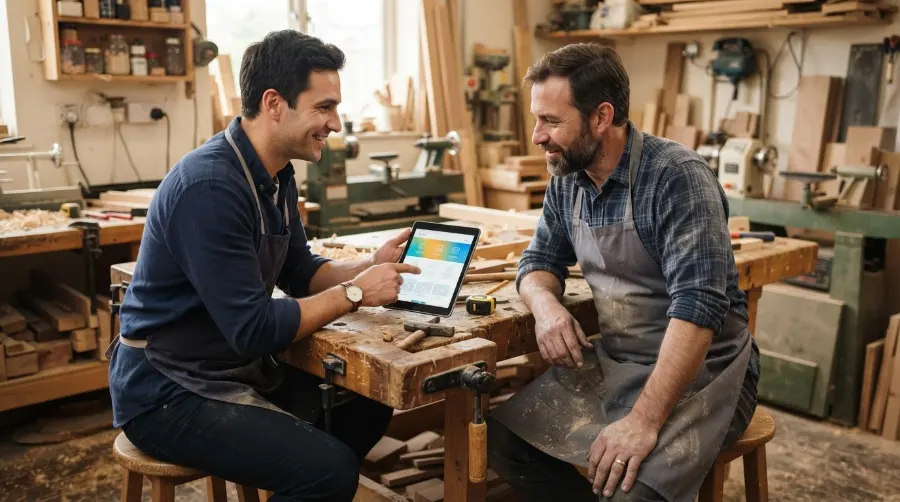 Rendez-vous d'accompagnement SEO avec un artisan de Bassens