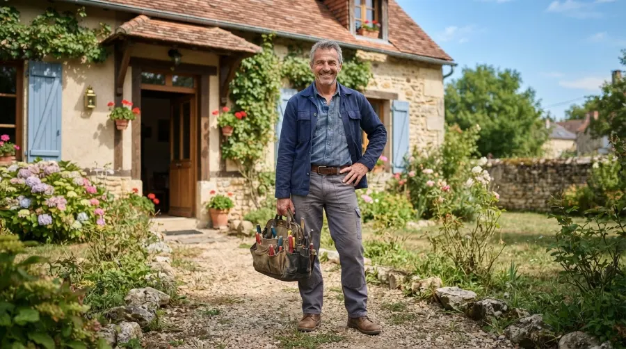Électricien devant une maison à Carbon-Blanc, trouvé grâce au référencement local