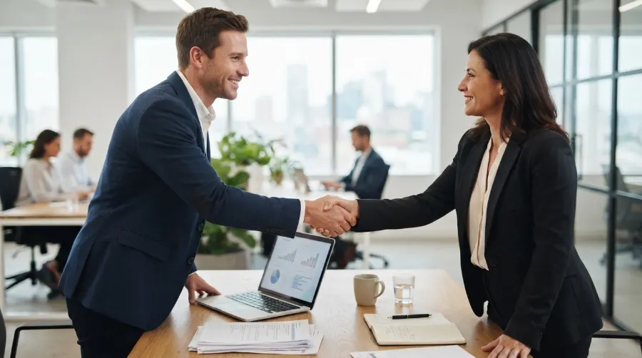 Accord sur un devis d'accompagnement SEO avec une entreprise de Saint-Loubès