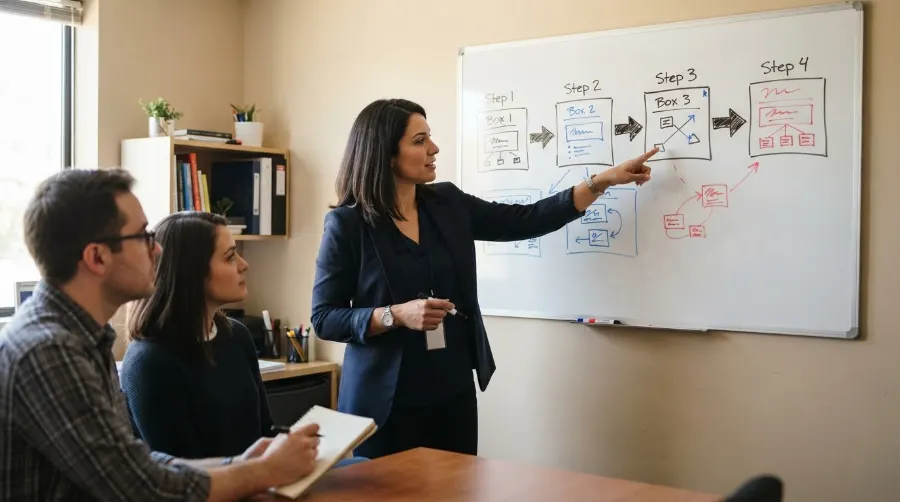 Plan d'action SEO en quatre étapes présenté à une entreprise de Saint-Jean-d'Illac
