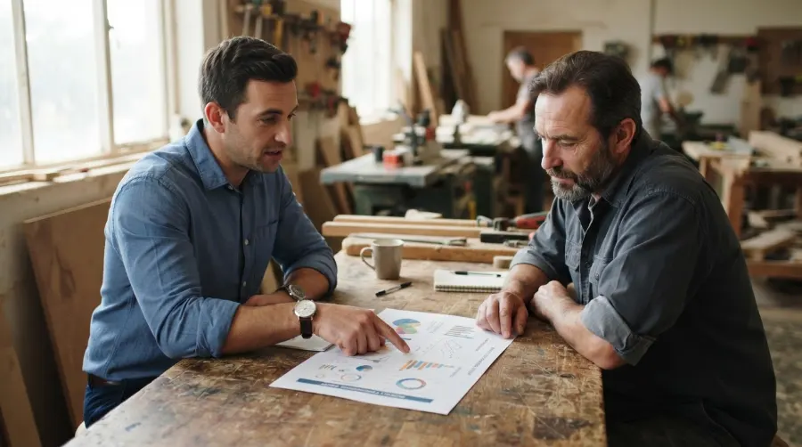 Point mensuel de suivi SEO avec un artisan de Ludon-Médoc