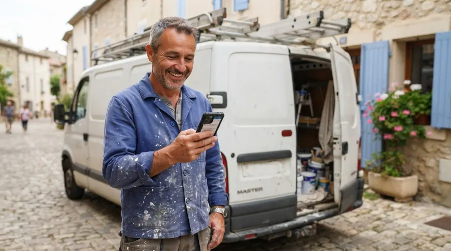Artisan recevant de nouvelles demandes grâce au SEO local