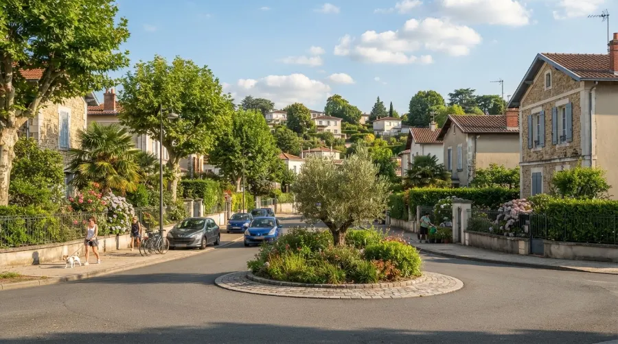 Quartier résidentiel de la rive droite de Bordeaux, zone d'intervention SEO autour d'Ambarès-et-Lagrave