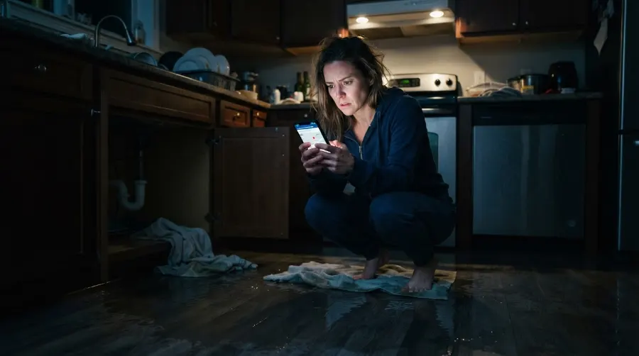 Client cherchant un plombier en urgence sur Google